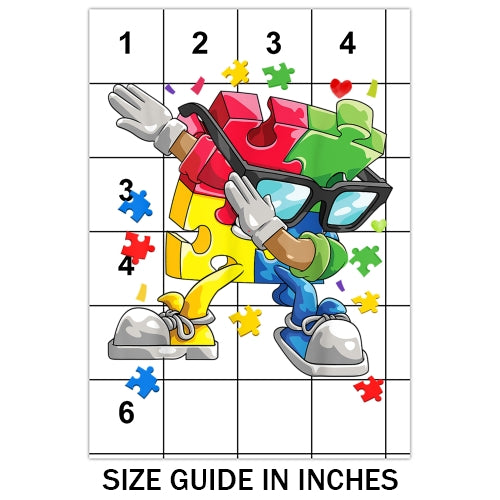 Autism Aware Jigsaw Man Sublimation