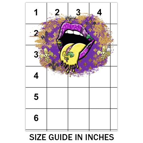 Mardi Gras Lips Sublimation