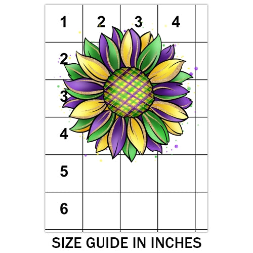Mardi Gras Sunflower Sublimation