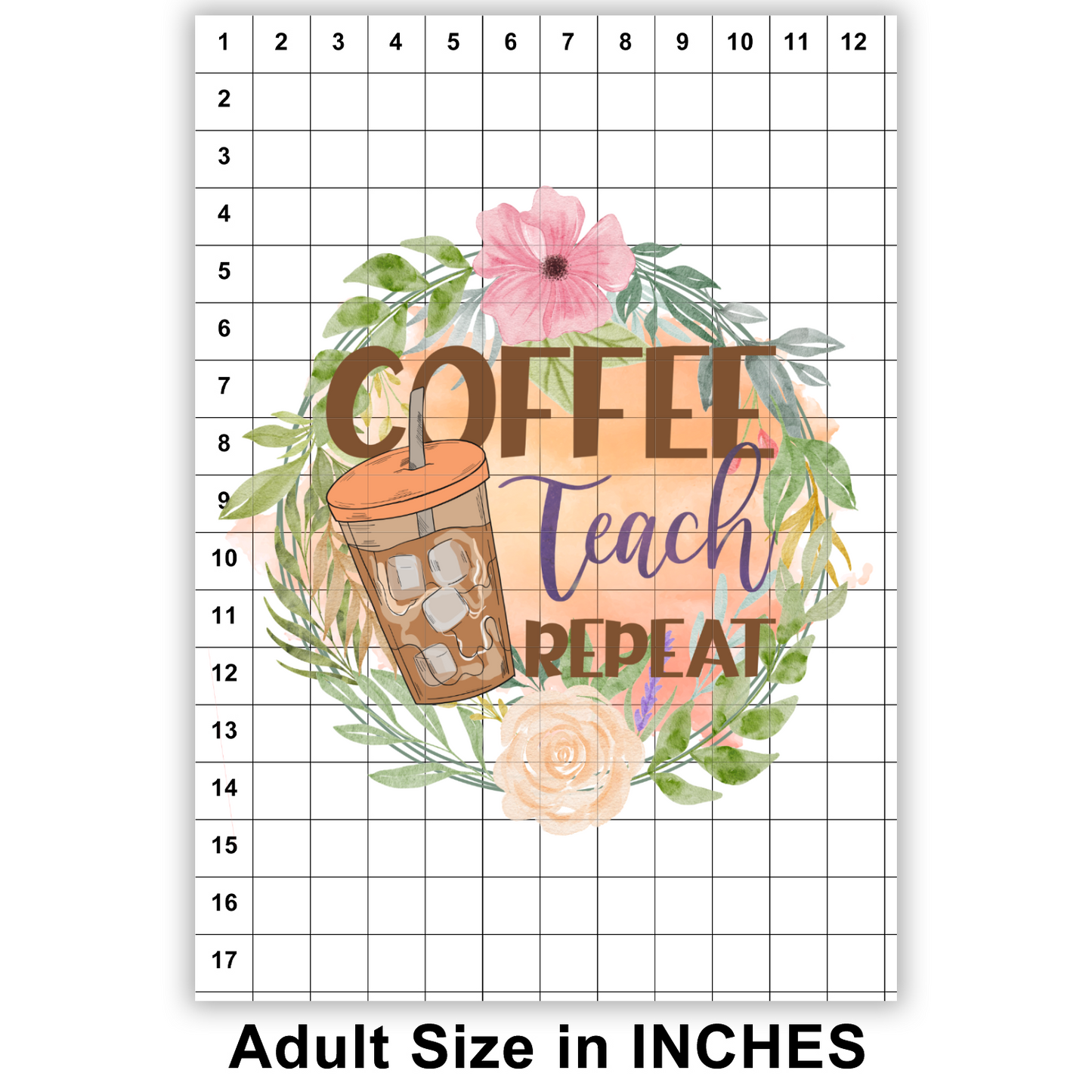 Coffee Teach Repeat Sublimation