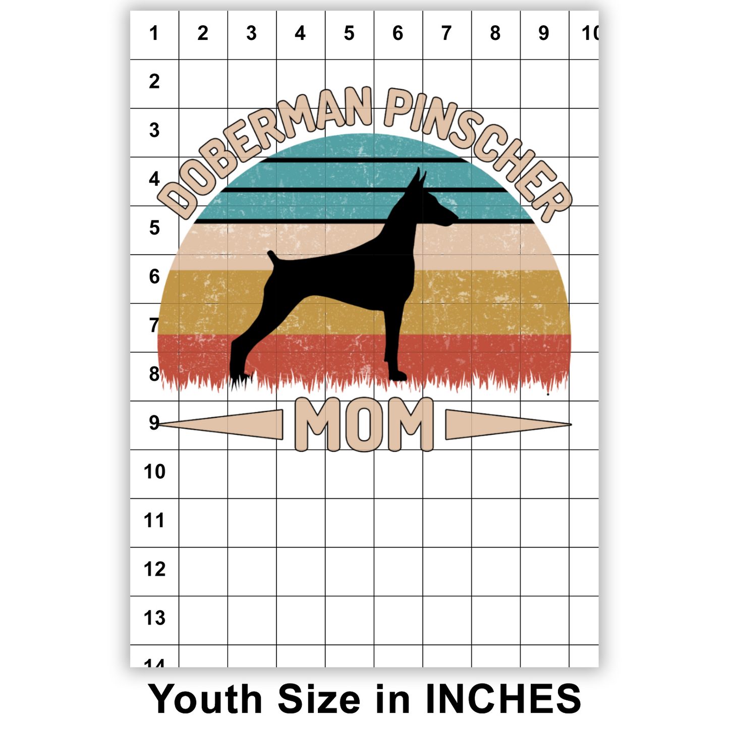 Doberman Pinscher Mom Sublimation