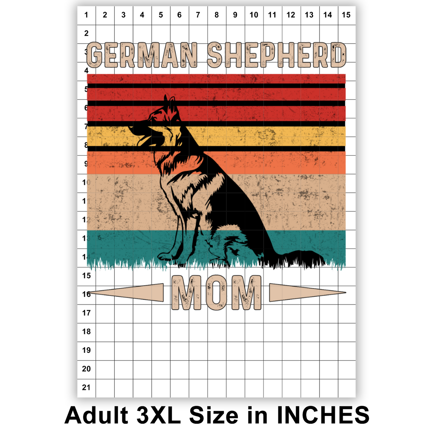 German Shepherd Mom Sublimation