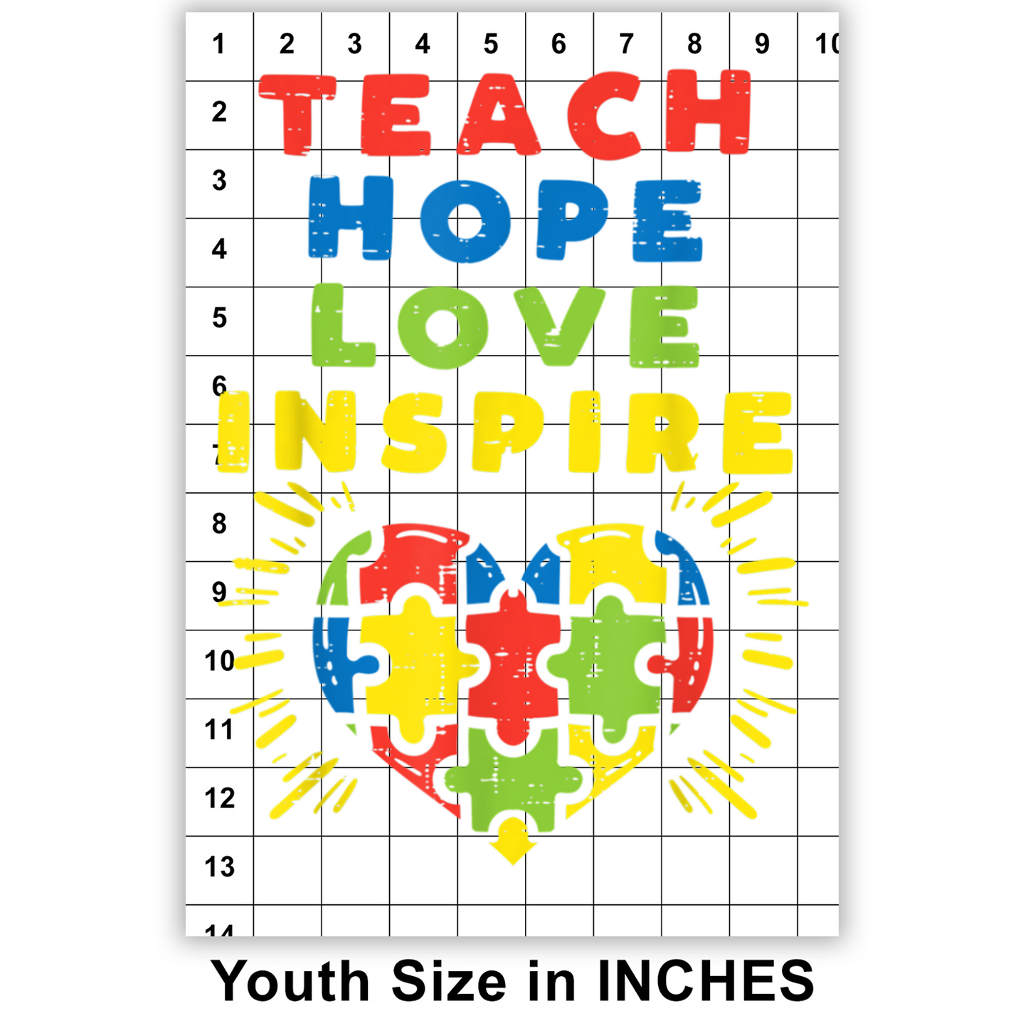 Teach Hope Love Inspire DTF