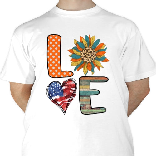Love USA Sunflower Sublimation