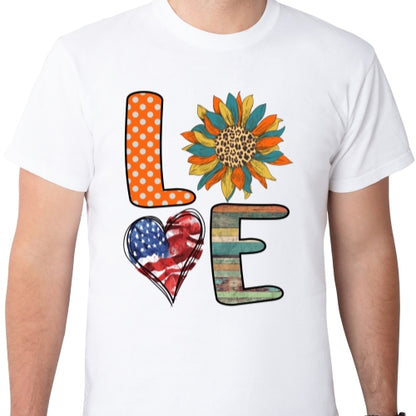 Love USA Sunflower Sublimation