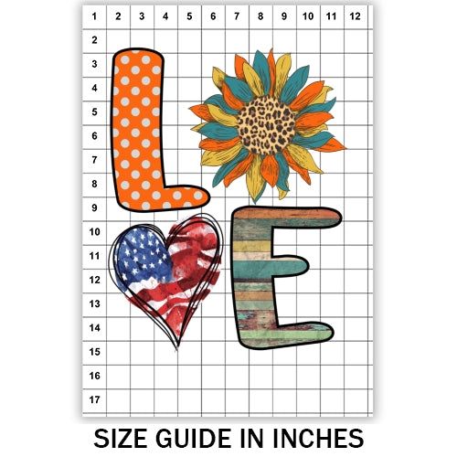 Love USA Sunflower Sublimation