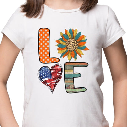 Love USA Sunflower Sublimation