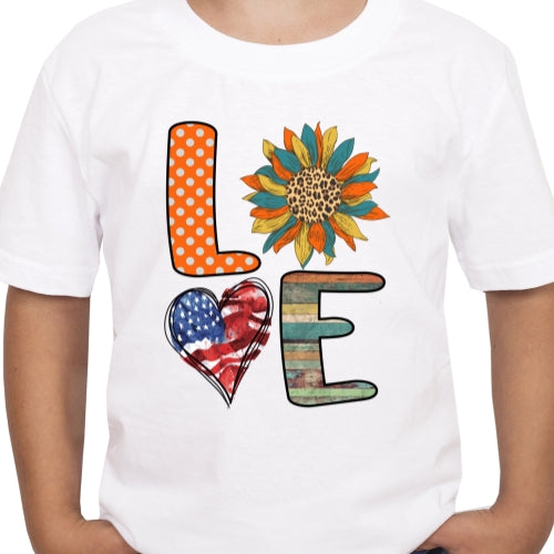 Love USA Sunflower Sublimation