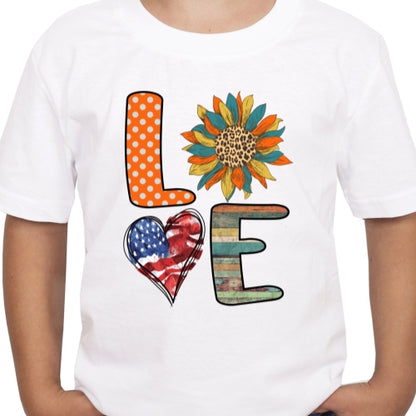 Love USA Sunflower Sublimation