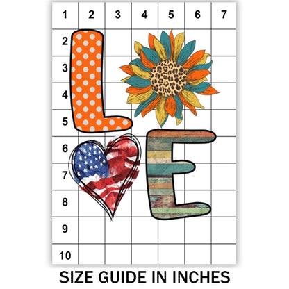 Love USA Sunflower Sublimation