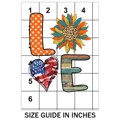 Love USA Sunflower Sublimation