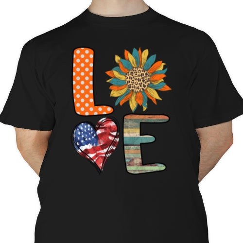 Love USA Sunflower DTF