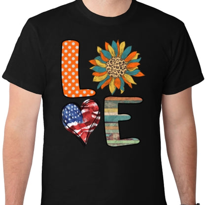 Love USA Sunflower DTF