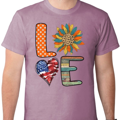 Love USA Sunflower DTF