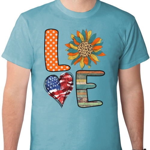 Love USA Sunflower DTF