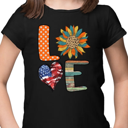 Love USA Sunflower DTF