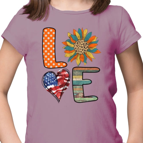 Love USA Sunflower DTF