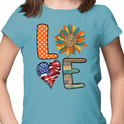 Love USA Sunflower DTF