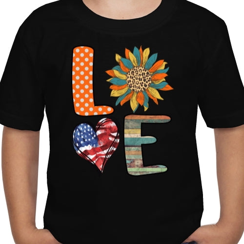 Love USA Sunflower DTF