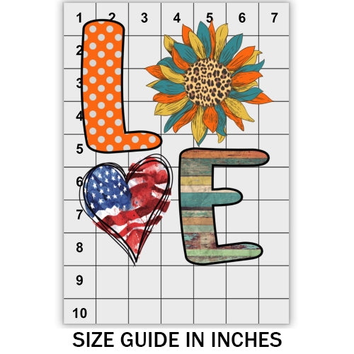 Love USA Sunflower DTF