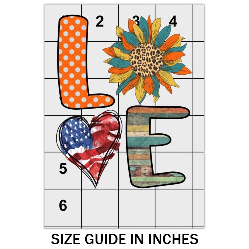 Love USA Sunflower DTF