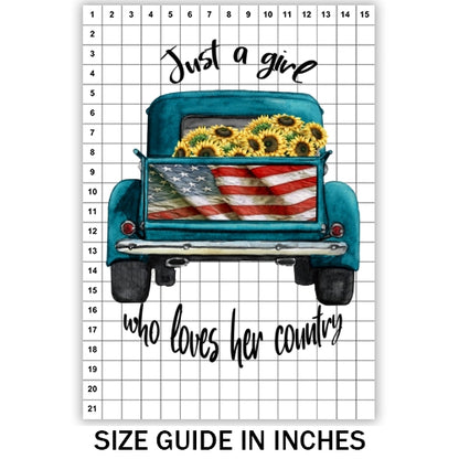 Girl Who Loves Her Country Sublimation