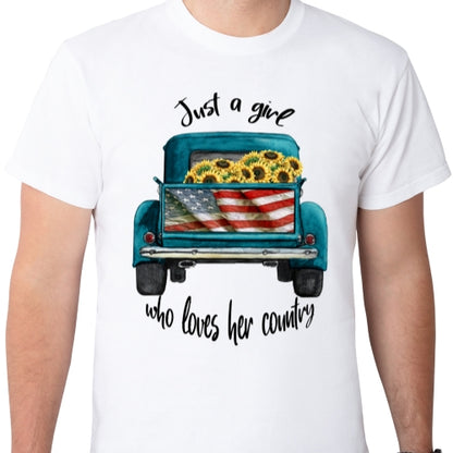 Girl Who Loves Her Country Sublimation