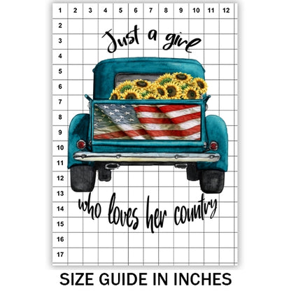 Girl Who Loves Her Country Sublimation
