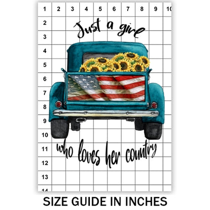 Girl Who Loves Her Country Sublimation