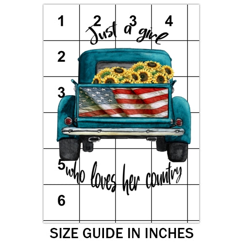 Girl Who Loves Her Country Sublimation