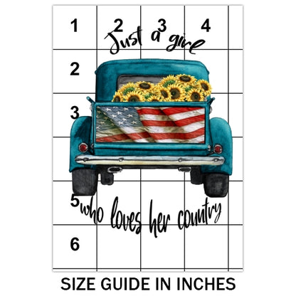 Girl Who Loves Her Country Sublimation