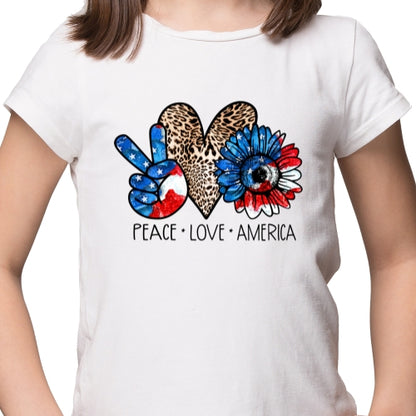 Peace Love America Sublimation