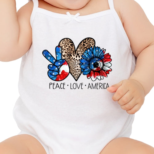 Peace Love America Sublimation