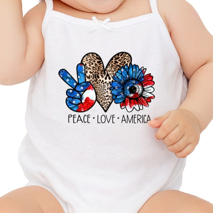 Peace Love America Sublimation