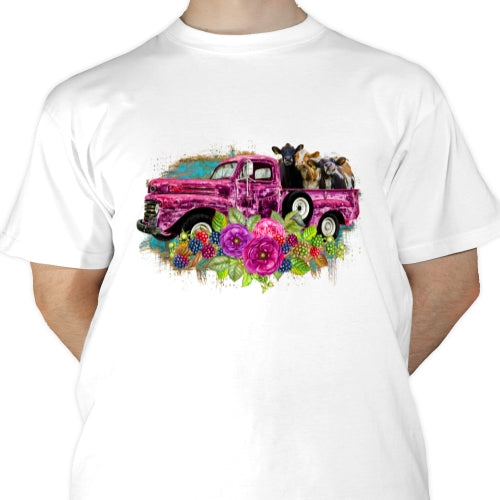 Heifers in Pink Pickup Sublimation