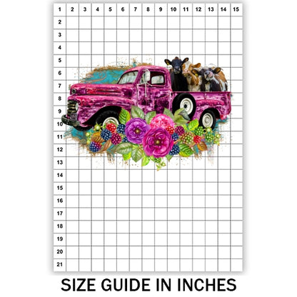 Heifers in Pink Pickup Sublimation