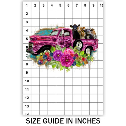 Heifers in Pink Pickup Sublimation
