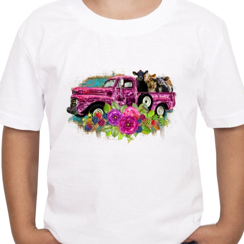 Heifers in Pink Pickup Sublimation