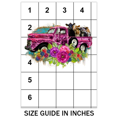 Heifers in Pink Pickup Sublimation