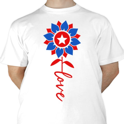 Blue And Red Sunflower Sublimation