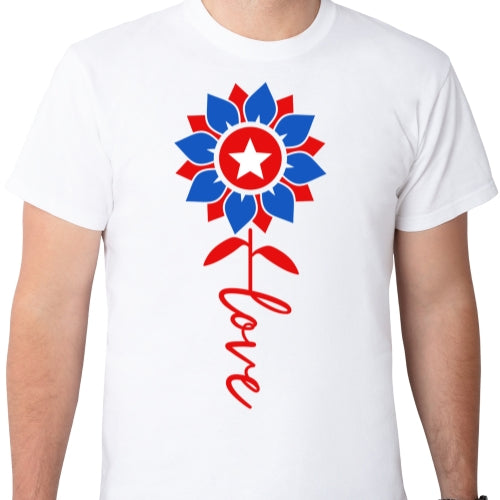 Blue And Red Sunflower Sublimation