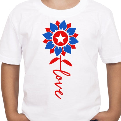 Blue And Red Sunflower Sublimation