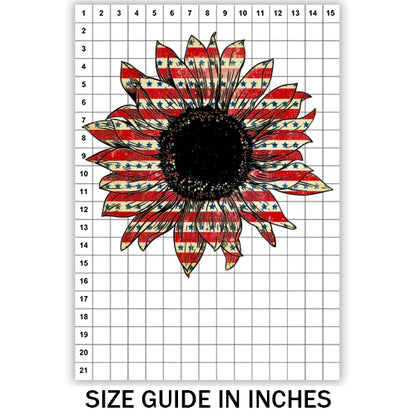 Patriotic Sunflower Sublimation