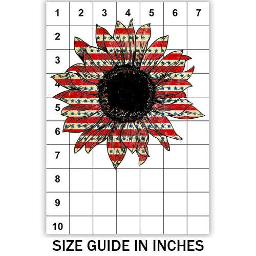 Patriotic Sunflower Sublimation