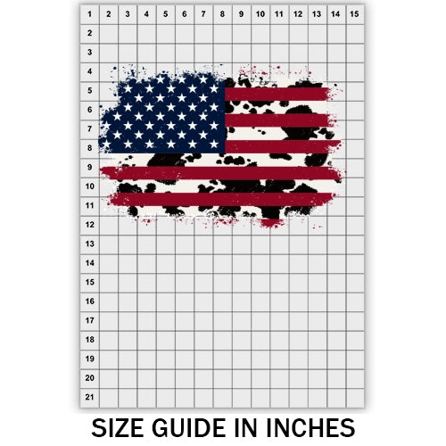 USA Cow Skin Flag DTF