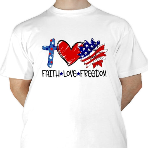 Faith Love Freedom Sublimation