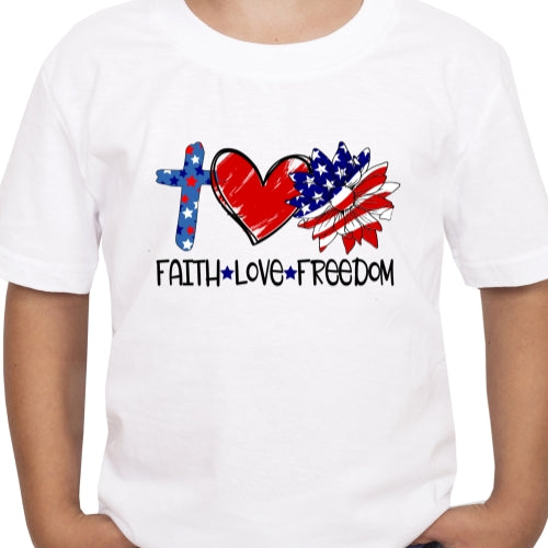 Faith Love Freedom Sublimation