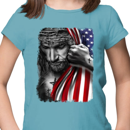 Jesus USA Flag DTF