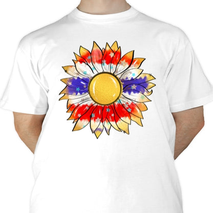 Patriotic Gold Sunflower Sublimation