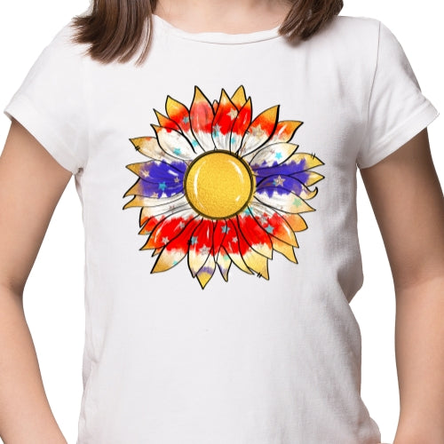 Patriotic Gold Sunflower Sublimation